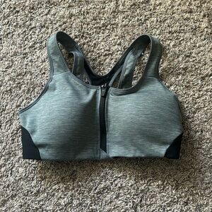 Zip up sports bra
